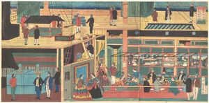 Amerika Koku Jokisen naka no zu|View Inside an American Steamship