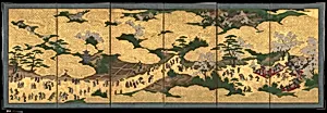 狩野派 東山遊楽図屏風|Amusements at Higashiyama in Kyoto