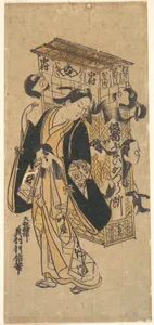 An Actor With a Rack of Wigs