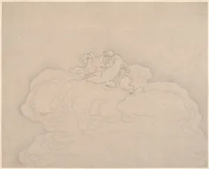 An Immortal on a Cloud with a Pair of Peaches