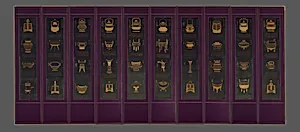 준이종정도 자수 병풍 조선 |尊彛鐘鼎圖 刺繡 屛風 朝鮮|Ancient Ritual Bronzes