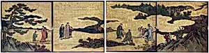 琴棋書画図襖の内|Appreciation of Painting, from a set of the Four Accomplishments by Kano School