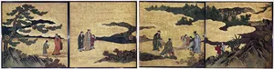 琴棋書画図襖の内|Appreciation of Painting, from a set of the Four Accomplishments