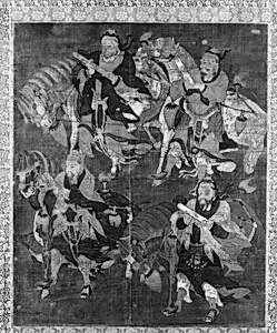 Four Deities with Horses by Unidentified