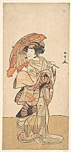 The First Nakamura Tomijuro as a Woman Dancer by Katsukawa Shunshō　勝川春章