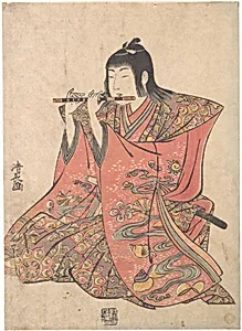 A Doll Representing a Boy Playing a Flute by Torii Kiyonaga