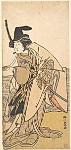 The Second Yamashita Kinsaku in the Role of Onna Kusunoki by Katsukawa Shunkō