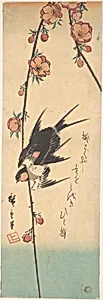 Pear Blossoms and Swallows by Utagawa Hiroshige