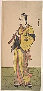 Ichikawa Bennosuke as a Man in Komuso Attire by Katsukawa Shunshō　勝川春章
