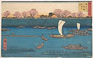 Sumidagawa Mimeguri Hana Zakari no Kei by Utagawa Hiroshige II