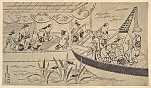 An Actor's Boating Party on the Sumida River by Torii Kiyomasu I