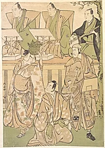 Ichikawa Danjuro Fifth as Kyo no Jiro in Disguise as Dekuroku byoe the Stree Puppet-showman by Torii Kiyonaga