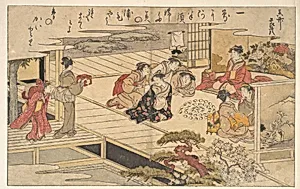 Girls Playing a Game with Shells by Kitagawa Utamaro