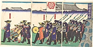 Parade of the Emperor's Troops by Utagawa Yoshifuji