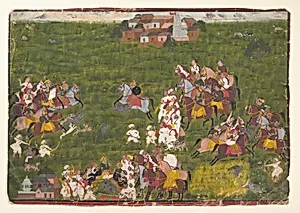 Maharana Sangram Singh Hunting Wild Boar