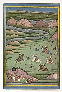 Maharana Amar Singh II or Sangram Singh Hunting Wild Boar