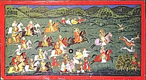 Maharana Sangram Singh II Hunts Hares at Naramangra by Unidentified artist