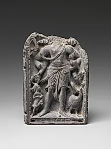 Panel of a Portable Shrine with Karttikeya, the God of War by Unknown Artist