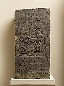 Pillar Fragment with Dancing Apsaras
