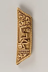 Plaque from a Tantric Ritual Apron with a Skeleton