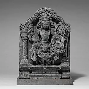 Vishnu and Lakshmi Supported by Garuda
