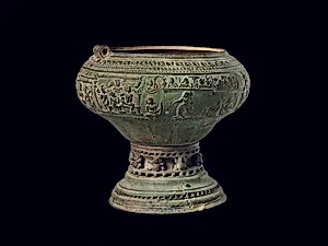 Footed Bowl with Scenes from the Gauttila Jataka
