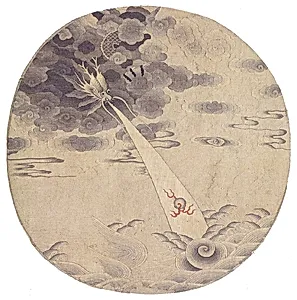 Fan with Dragon