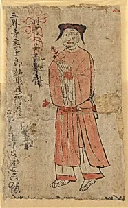 Man Holding Flower between Clasped Hands by Unidentified artist