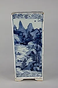 Table screen with immortals and landscape