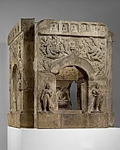 Pagoda base with four Buddhas
