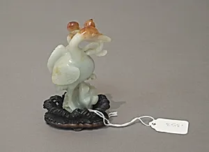 Stork with Branch of Peaches