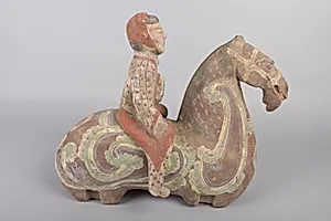 Kneeling Horse and Separately Modeled Rider