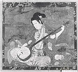 Beauty Playing a Shamisen