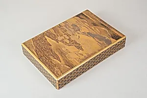 Document Box (Bunko) with Design of Cherry Trees in Bloom in Yoshino