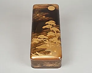Letter Box (Fubako) with Design of the Shore at Suma