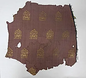 Textile Fragment: Brocaded Tabby with Pattern of Hares