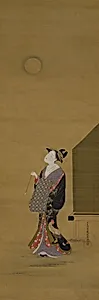 Beauty Looking at the Moon by Katsukawa Shunchō