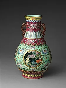Vase with openwork ornaments