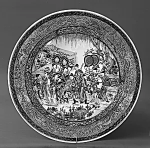 Plate with a narrative scene of the Consort Yang