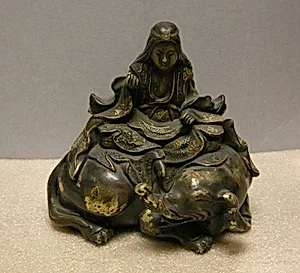 Figure of Fugen Bosetsu Seated on Elephant by Ogawa Haritsu (Ritsuō)
