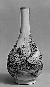 Vase with landscape