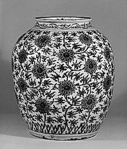 Jar with lotus scrolls