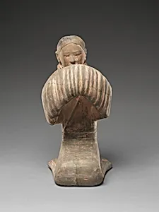 Kneeling Lady in Greeting Gesture