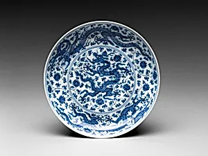 Dish with Dragons and Lotuses