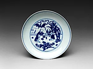Dish with Children in Garden