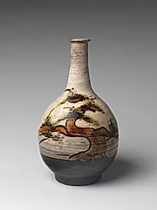 Bottle with Decoration of Pine Tree