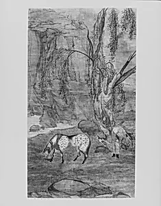 Horse, Groom, and Falcon by Unidentified artist