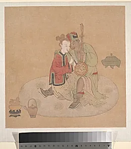 Tartar Officer with Blond Lady Playing Musical Instruments by Unidentified artist