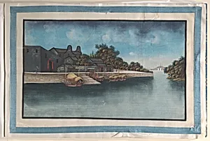 Album Containing Twelve Paintings of Scenes Along a River by Unidentified artist