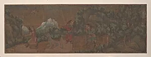 Landscape Painting of Figure in Woodland Setting by Unidentified artist